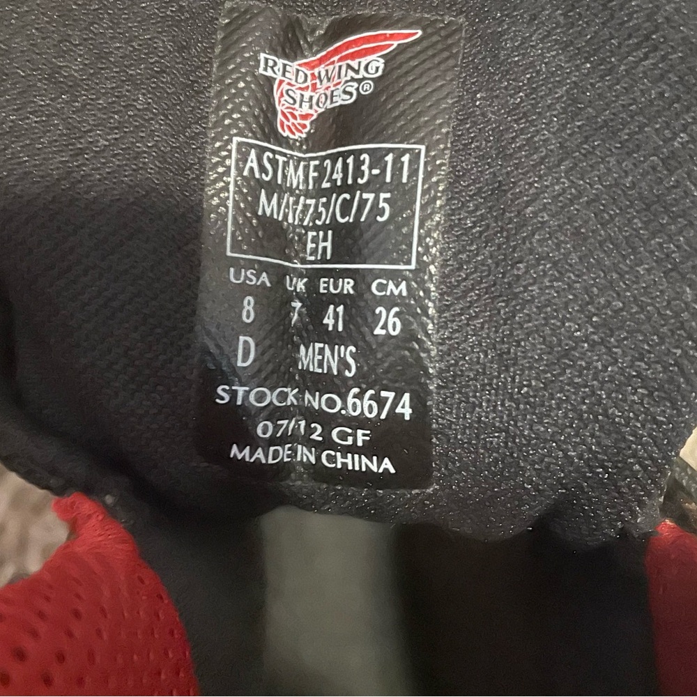 Red Wing Boots TruHiker Safety Toe Hiking Work Men’s Size 8. EUC - Picture 10 of 16